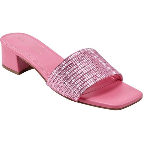 💖 MARC FISHER Casaly Embellished Pink Sandals MSRP $99 SIZE 6,5 NEW IN BOX - Picture 7 of 16